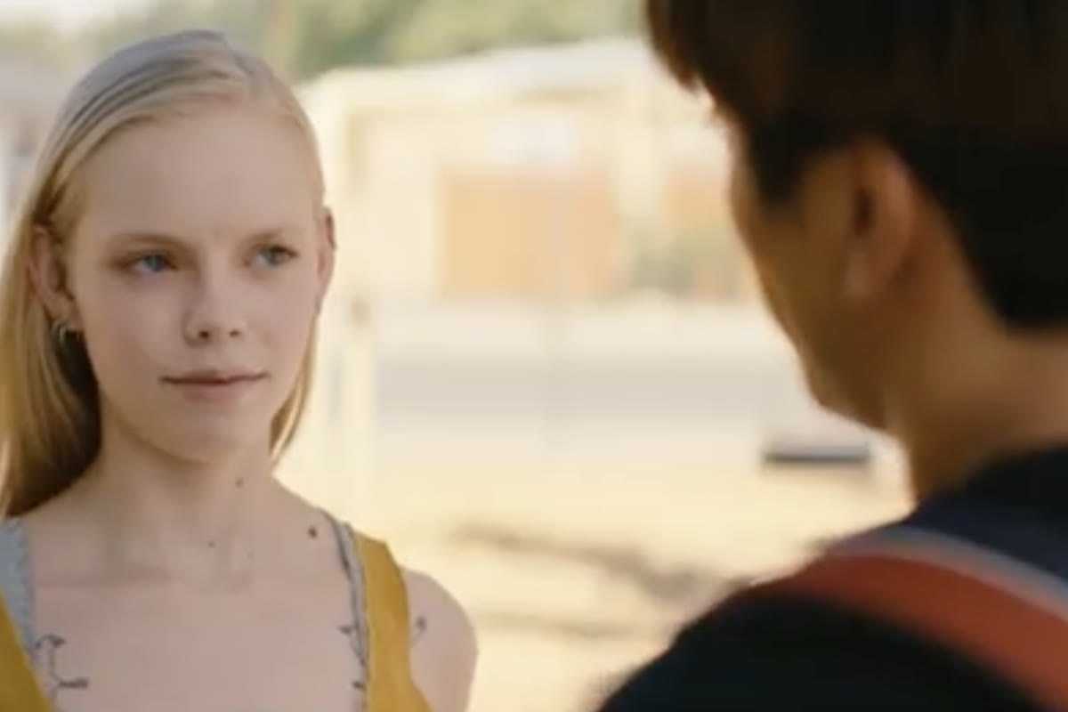 Still from Truth Hurts: a teen girl listens to a friend outdoors